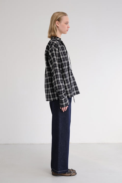 DOSORDONTS V-NECK PLAID SHIRT