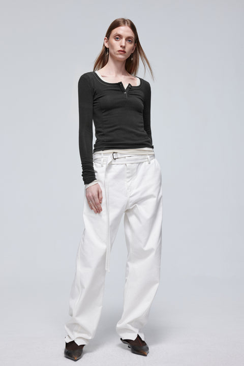 SIMPLE PROJECT TWISTED BELTED PANTS