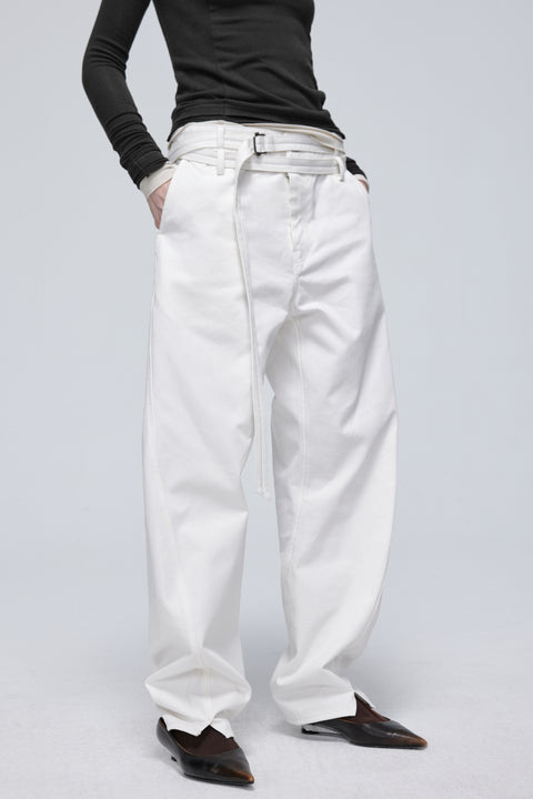 SIMPLE PROJECT TWISTED BELTED PANTS