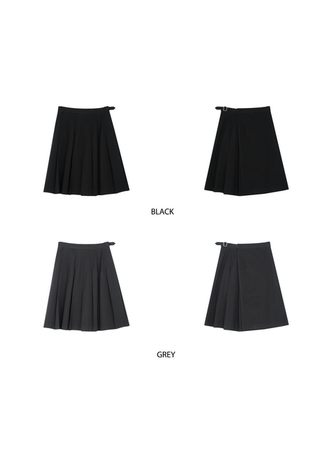 SIMPLE PROJECT WRAP A-LINE PLEATED SKIRT