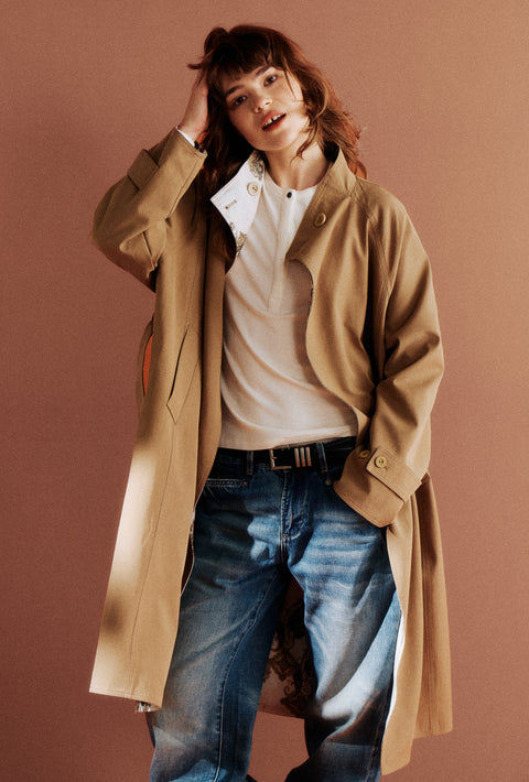 ROSE FOSSIL TRENCH COAT