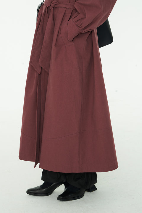 DOSORDONTS STAND COLLAR TRENCH COAT