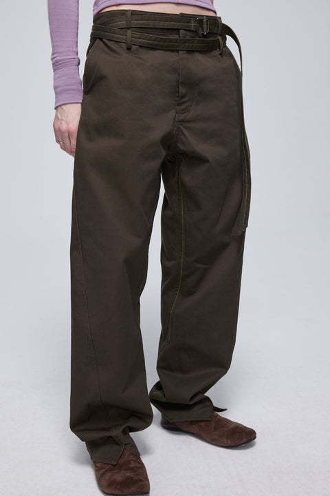 SIMPLE PROJECT TWISTED BELTED PANTS