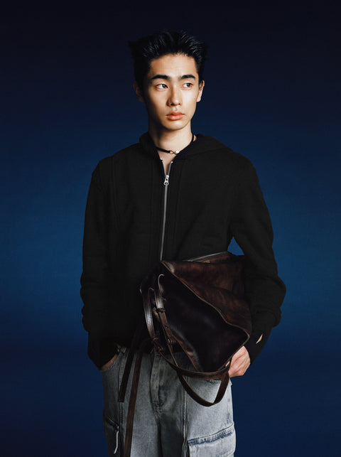 OPICLOTH DOUBLE STRAP LEATHER BAG