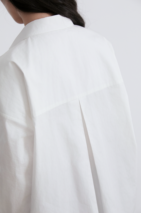 VAPOURBLUE CHINESE ASYMMETRICAL PLACKET SHIRT