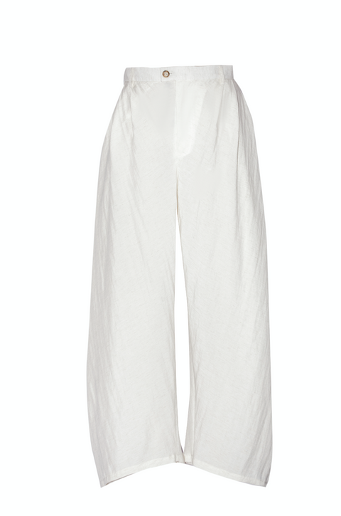 VAPOURBLUE TENCEL LINEN WIDE-LEG PANTS