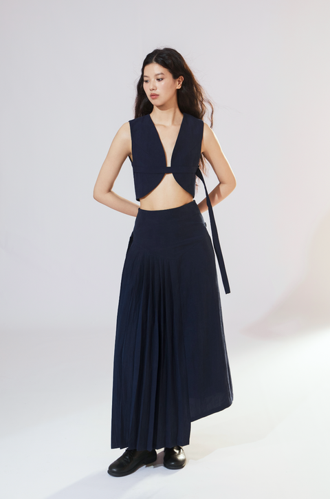 VAPOURBLUE PLEATED SKIRT