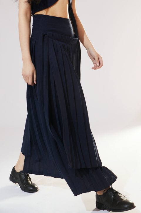 VAPOURBLUE PLEATED SKIRT