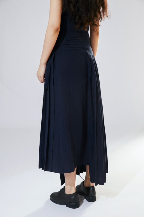 VAPOURBLUE PLEATED SKIRT