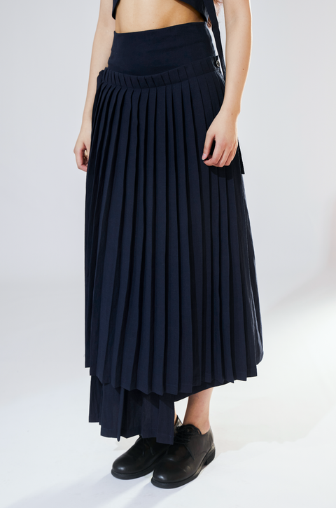 VAPOURBLUE PLEATED SKIRT