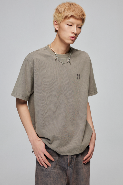 SIMPLE PROJECT FADED LOGO PRINT T-SHIRT