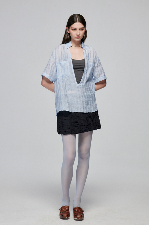 SIMPLE PROJECT RUCHED SPORTY A-LINE SKIRT