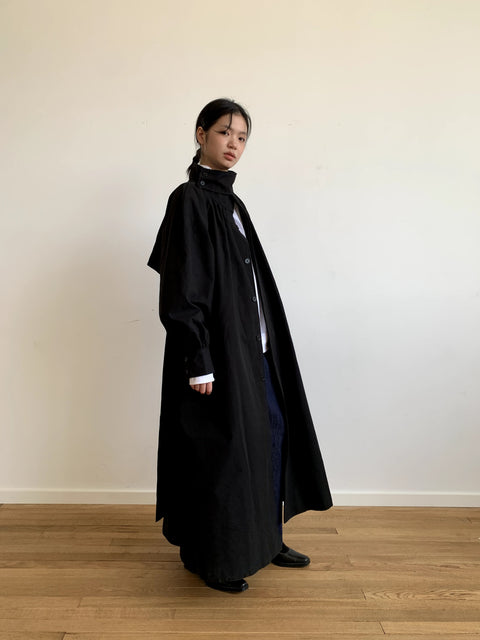 DOSORDONTS STAND COLLAR TRENCH COAT