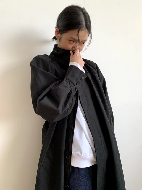 DOSORDONTS STAND COLLAR TRENCH COAT