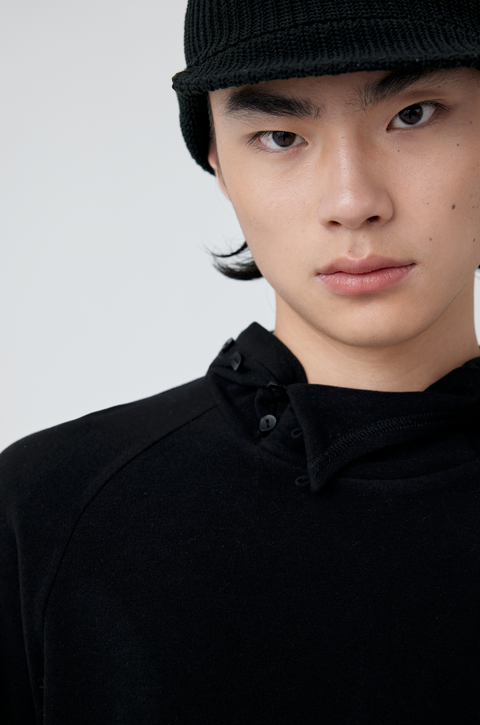 SIMPLE PROJECT ACETATE WOOL HOODY