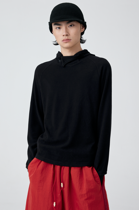 SIMPLE PROJECT ACETATE WOOL HOODY