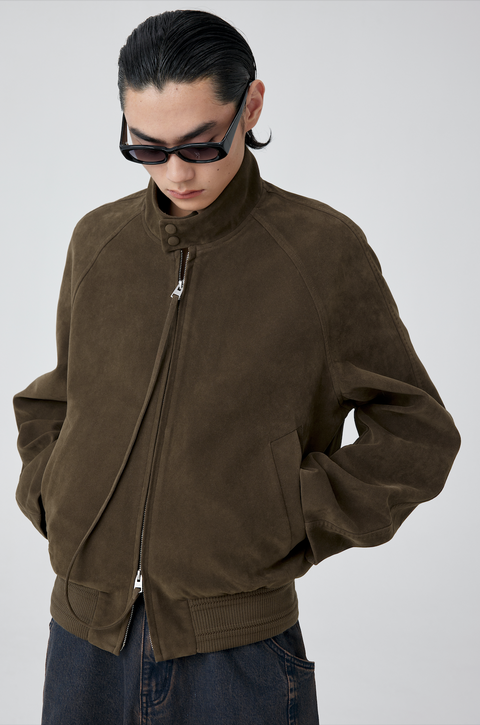 SIMPLE PROJECT SUEDETTE HARRINGTON JACKET