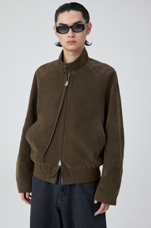 SIMPLE PROJECT SUEDETTE HARRINGTON JACKET