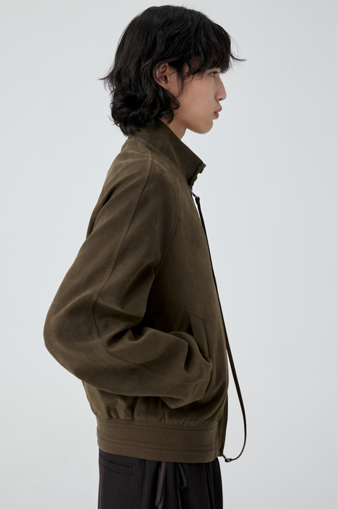 SIMPLE PROJECT SUEDETTE HARRINGTON JACKET