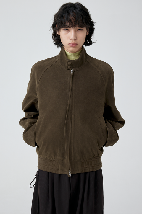 SIMPLE PROJECT SUEDETTE HARRINGTON JACKET