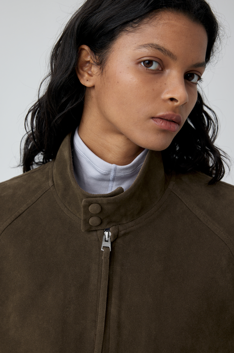 SIMPLE PROJECT SUEDETTE HARRINGTON JACKET