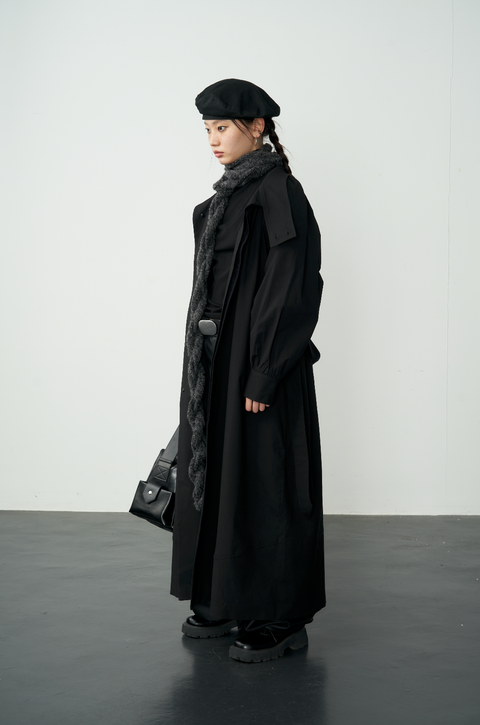 DOSORDONTS STAND COLLAR TRENCH COAT