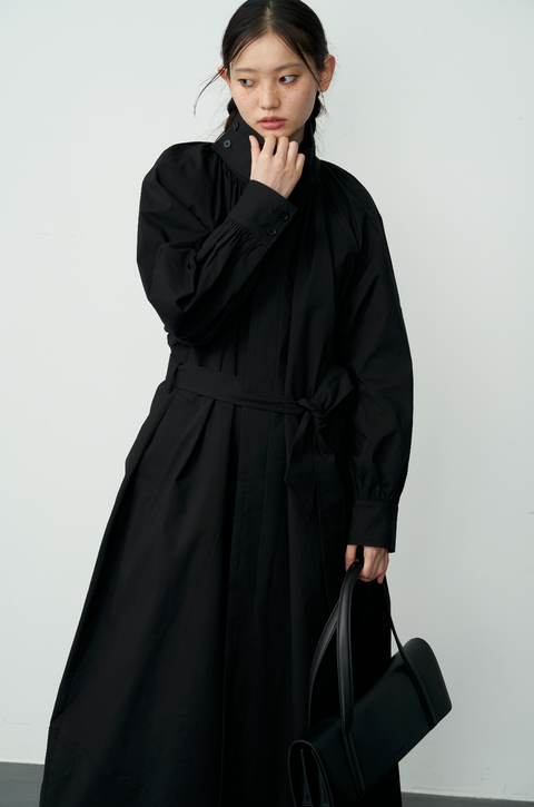 DOSORDONTS STAND COLLAR TRENCH COAT