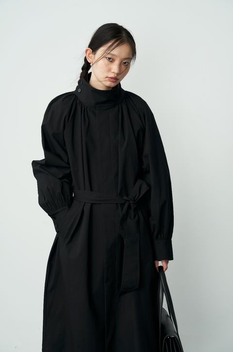 DOSORDONTS STAND COLLAR TRENCH COAT