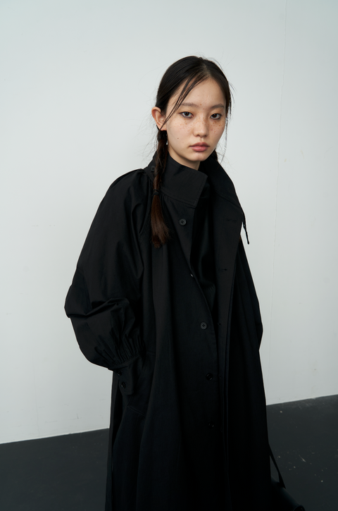 DOSORDONTS STAND COLLAR TRENCH COAT