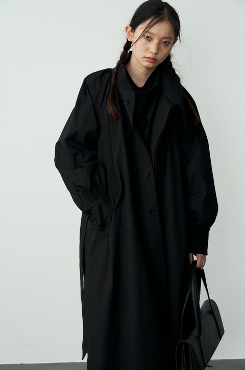 DOSORDONTS STAND COLLAR TRENCH COAT