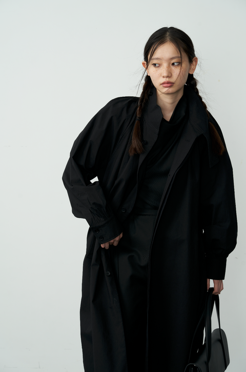 DOSORDONTS STAND COLLAR TRENCH COAT