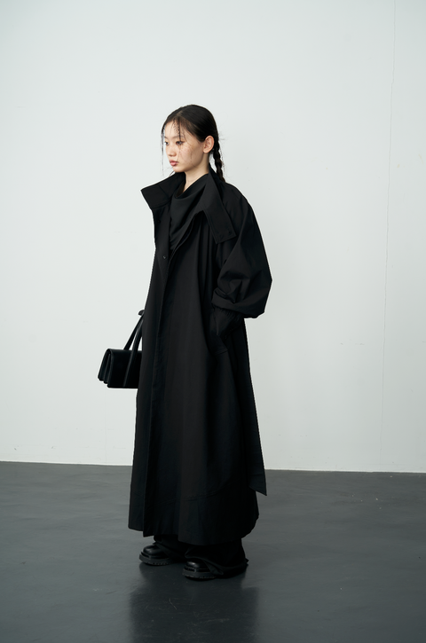 DOSORDONTS STAND COLLAR TRENCH COAT