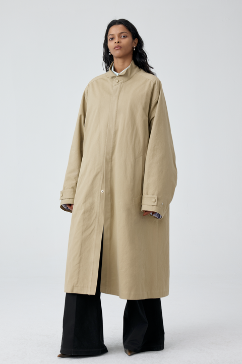 SIMPLE PROJECT WING COLLAR TRENCH COAT