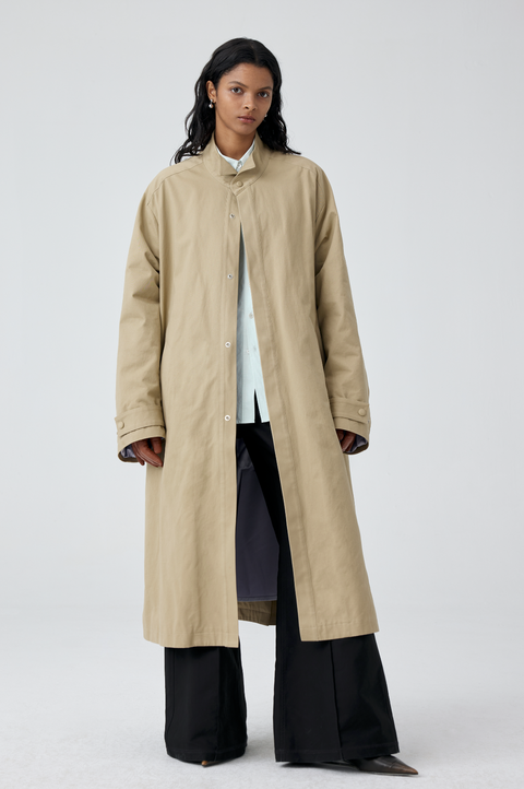 SIMPLE PROJECT WING COLLAR TRENCH COAT