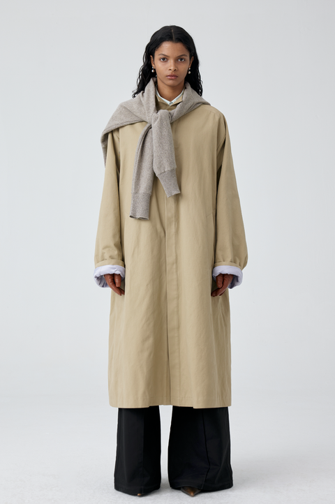 SIMPLE PROJECT WING COLLAR TRENCH COAT