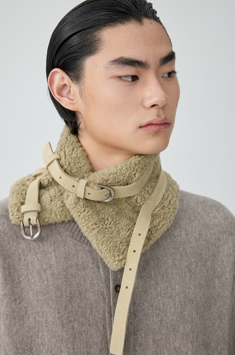 SIMPLE PROJECT SUEDE BELT NECKBAND