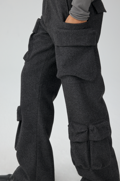 SIMPLE PROJECT POCKET CARGO TROUSERS