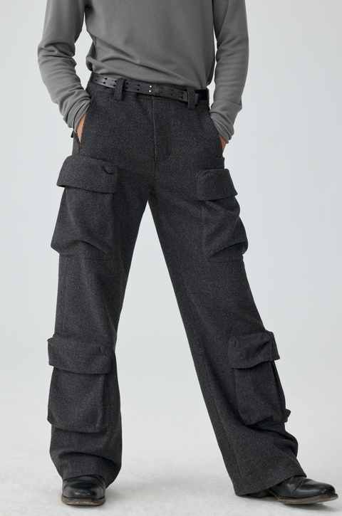 SIMPLE PROJECT POCKET CARGO TROUSERS