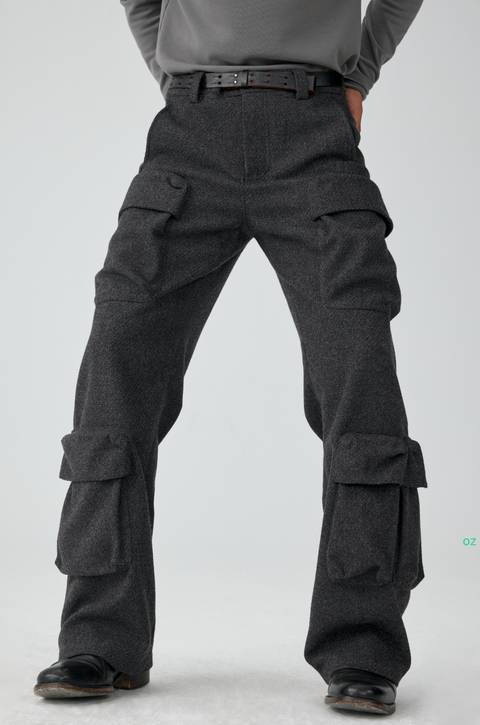 SIMPLE PROJECT POCKET CARGO TROUSERS