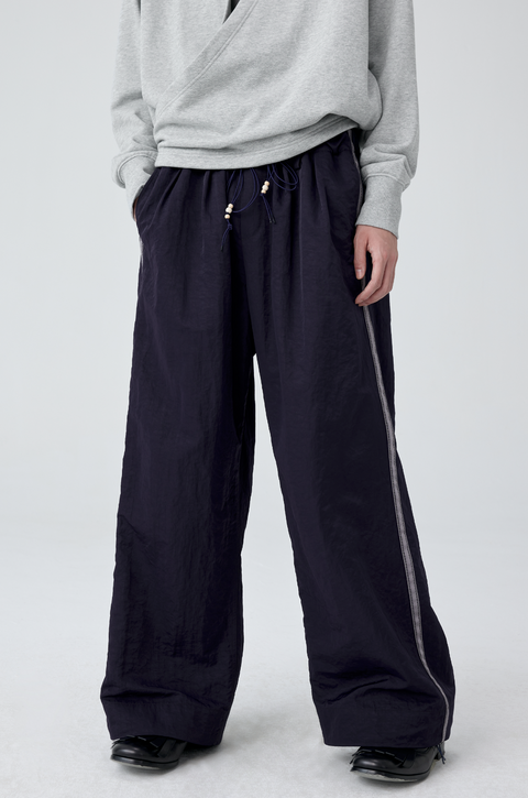 SIMPLE PROJECT LOOSE-FIT NYLON PANTS