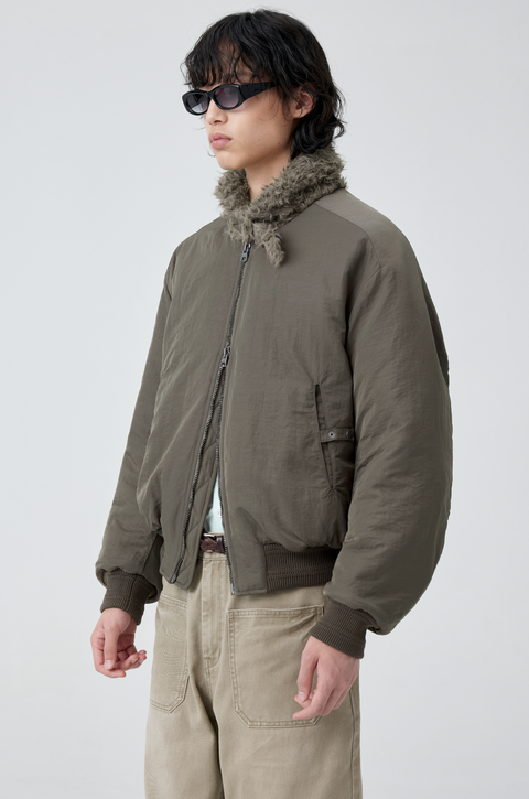 SIMPLE PROJECT SHAWL COLLAR MA-1 BOMBER JACKET