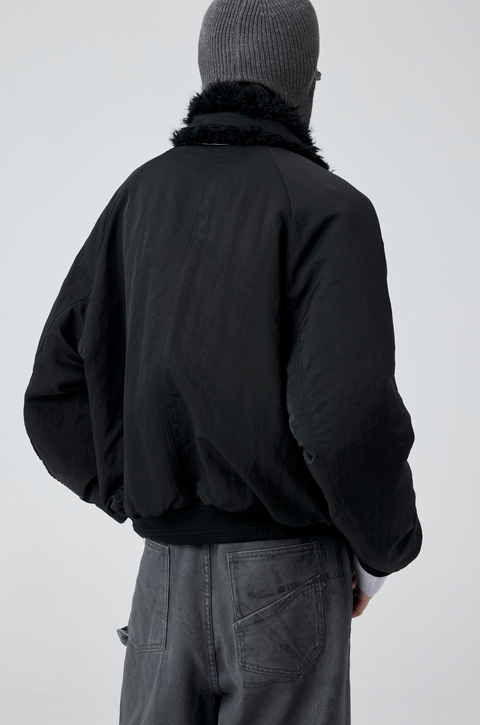 SIMPLE PROJECT SHAWL COLLAR MA-1 BOMBER JACKET