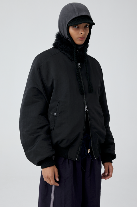 SIMPLE PROJECT SHAWL COLLAR MA-1 BOMBER JACKET