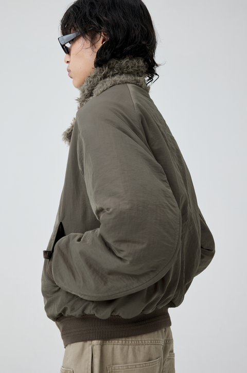 SIMPLE PROJECT SHAWL COLLAR MA-1 BOMBER JACKET