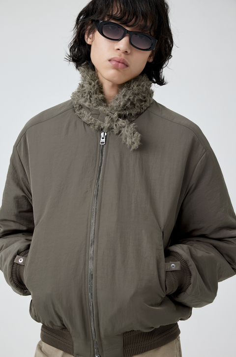 SIMPLE PROJECT SHAWL COLLAR MA-1 BOMBER JACKET