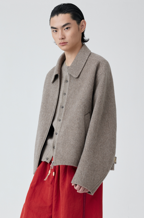 SIMPLE PROJECT LOOSE WOOL JACKET