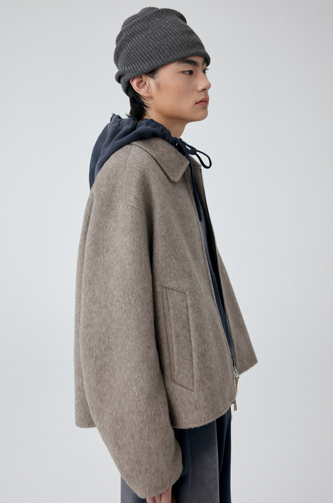 SIMPLE PROJECT LOOSE WOOL JACKET