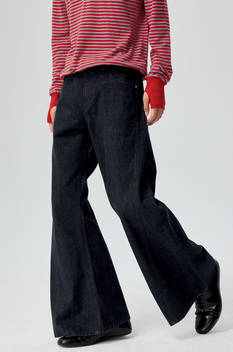 SIMPLE PROJECT RAW SELVEDGE BOOTCUT JEANS