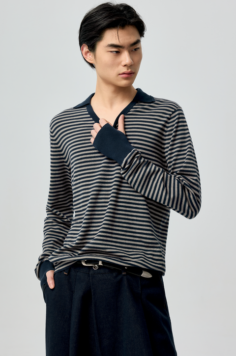 SIMPLE PROJECT STRIPED POLO