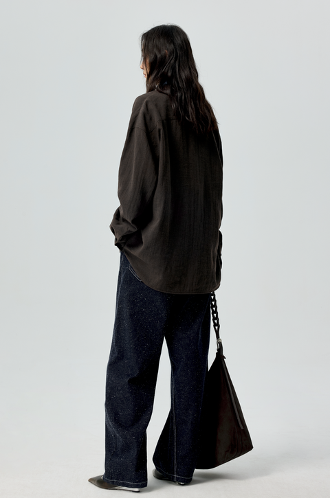 SIMPLE PROJECT RAMIE CHEVRON SHIRT